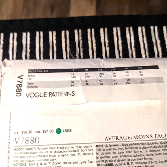 Vogue V7880 size 14 16 18 pattern only - Picture 3 of 3